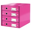 Obrázek Zásuvkový box Leitz Click & Store - 4 zásuvky / růžová