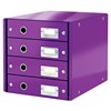 Obrázek Zásuvkový box Leitz Click & Store - 4 zásuvky / purpurová
