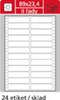 Obrázek Tabelační etikety s vodící drážkou - 89 x 23,4 mm dvouřadé 12000 etiket / 500 skladů