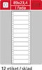 Obrázek Tabelační etikety s vodící drážkou  - 89 x 23,4 mm jednořadé 6000 etiket / 500 skladů