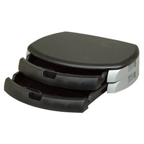 Obrázek Stojan pod monitor Logo - černo / stříbrná