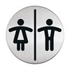 Obrázek Piktrogram nerez Durable - WC Piktrogram nerez Durable - WC dámy a páni / Ø 83 mm