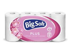 Obrázek Papír toaletní Big Soft Plus 2-vrstvý / 8 ks