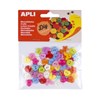 Obrázek Barevné knoflíky APLI plastové / mix motivů / 60 ks