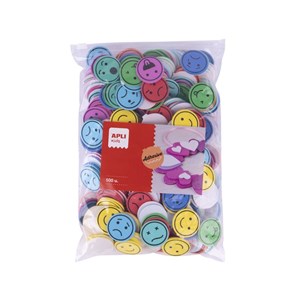 Obrázek Samolepicí smajlíci APLI JUMBO - mix / 500 ks
