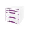 Obrázek Zásuvkový box Leitz WOW - 2+2 zásuvky / fialová