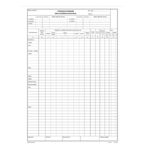 Obrázek Výdejky potravin a denní přehled stravování A4 / 130 listů