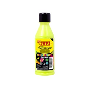 Obrázek Tekuté temperové barvy JOVI PREMIUM v lahvi - 250 ml / neon žlutá