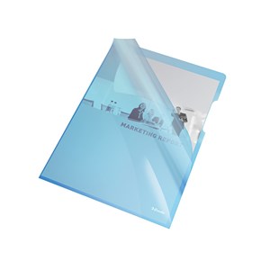 Obrázek Zakládací obal A4 silný barevný - tvar L / modrá 25 ks