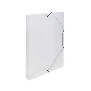 Obrázek Box na spisy A4 s gumou průsvitný - hřbet 3 cm / čirá