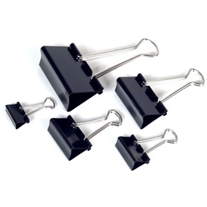 Obrázek Klipy kovové černé - 25 mm