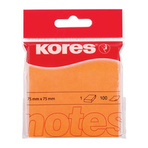 Obrázek Samolepicí bloček Kores neon - oranžová