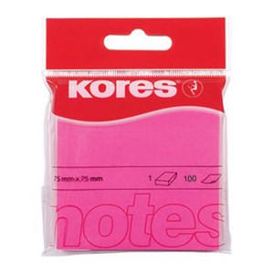 Obrázek Samolepicí bloček Kores neon - růžová