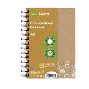 Obrázek Blok kroužkový ECO LUMA - A5 / linka