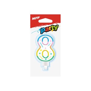 Obrázek Svíčka dortová č.8 / duhová