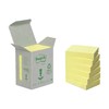 Obrázek Samolepící bločky Post-it recyklované - 76 x 76 mm / žlutá / 6 x 100 lístků