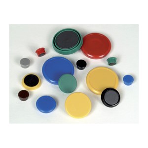 Obrázek Magnety - průměr 24 mm/ červené/ 10 ks