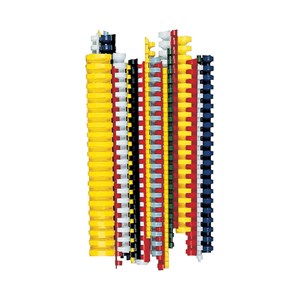 Obrázek Hřbety pro kroužkovou vazbu - 10 mm / bílá / 100 ks