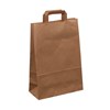 Obrázek Tašky papírové plochá ucha - hnědá / 260 x 110 x 380 mm