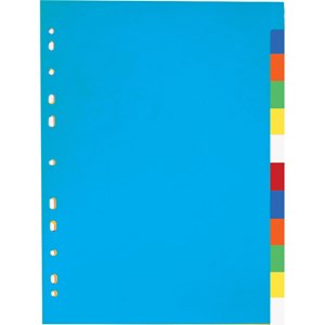 Obrázek Rozdružovač A4 plastový barevný - 2 x 5 barev