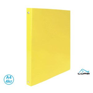 Obrázek Desky kroužkové A4 LUMA / 4-kroužek / pastelově žlutá