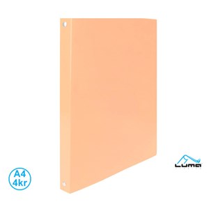 Obrázek Desky kroužkové A4 LUMA / 4-kroužek / pastelově oranžová