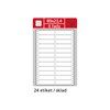 Obrázek Tabelační etikety s vodící drážkou - 89 x 23,4 mm dvouřadé 12000 etiket / 500 skladů