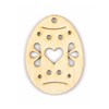 Obrázek Velikonoční dřevěný výřez - vajíčko srdíčko 5,1 x 7 cm