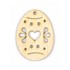 Obrázek Velikonoční dřevěný výřez - vajíčko srdíčko 5,1 x 7 cm