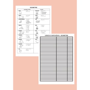 Obrázek Podložka s nápovědou geometrie A4 lamino