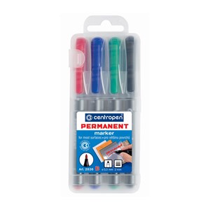 Obrázek Popisovač Centropen Permanent 2836 B - sada 4 ks