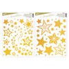 Obrázek Okenní fólie Glitr - mix zlaté hvězdy / 30 x 42 cm