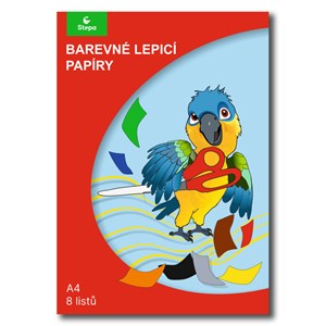 Obrázek Barevné papíry A4 - lepicí 8 listů