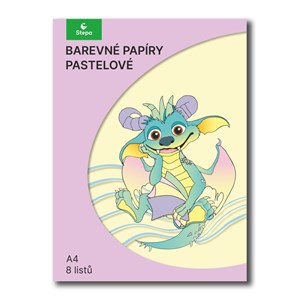 Obrázek Barevné papíry A4 - nelepicí 8 listů / pastelový mix