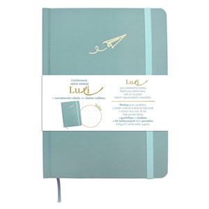Obrázek Blok Luxi A5 - tečkovaný / 96 listů / ledově modrá vlaštovka
