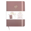 Obrázek Blok Luxi A5 - tečkovaný / 96 listů / starorůžová srdce