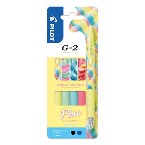 Obrázek Gelový roller Pilot G-2 Flow 0,7 - sada 4 ks
