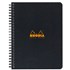 Obrázek Blok kroužkový Clairefontaine Rhodia A5+ - linka / 80 listů / černá