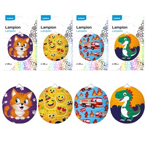 Obrázek Lampion kulatý - dětský mix / 25 cm
