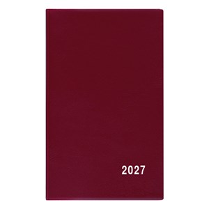Obrázek Diář kapesní PVC - čtrnáctidenní / bordó