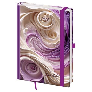 Obrázek Diář VARIO Matragi Violet - A5 / denní / s gumičkou