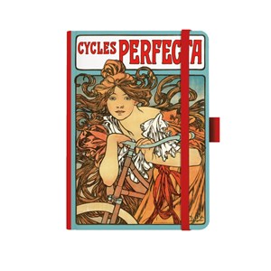 Obrázek Blok Alfons Mucha premium - A5 / tečkovaný / červená