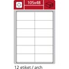 Obrázek Print etikety A4 PLUS pro laserový a inkoustový tisk - 105 x 48 mm (12 etiket / arch)